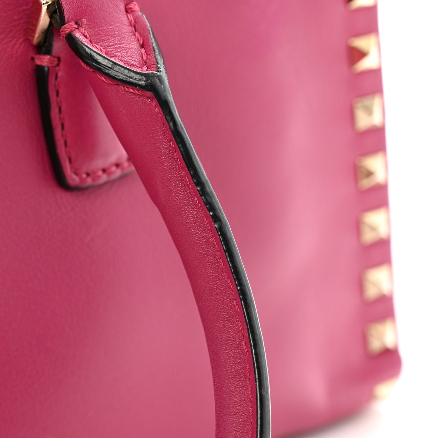 Vitello Rockstud Tote Deep Cyclamin