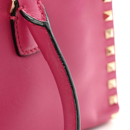 Valentino Garavani Vitello Rockstud Tote Deep Cyclamin 12 of 13