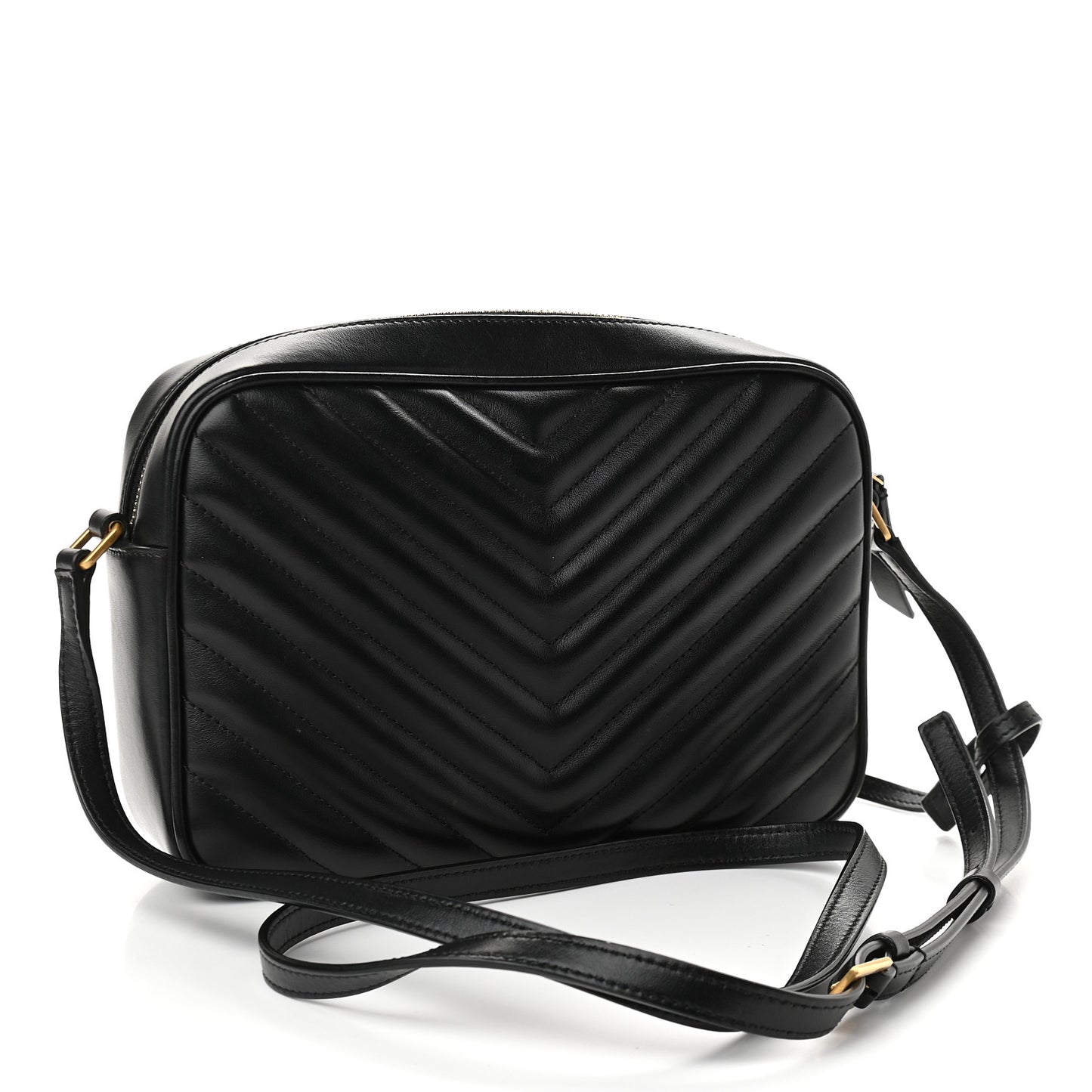 Calfskin Matelasse Monogram Lou Camera Bag Black