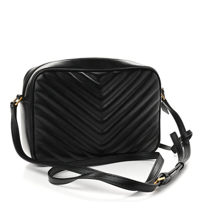 Saint Laurent Calfskin Matelasse Monogram Lou Camera Bag Black 3 of 9