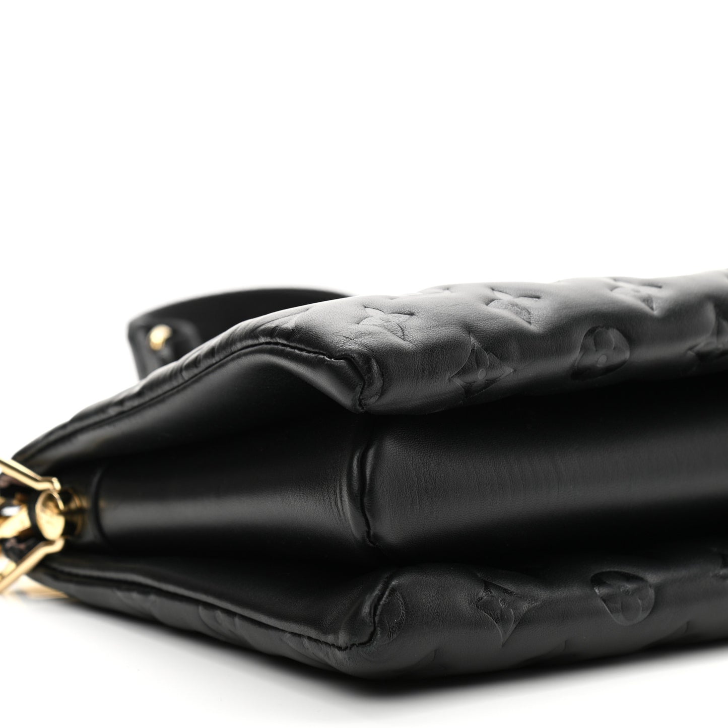 Lambskin Embossed Monogram Coussin PM Black