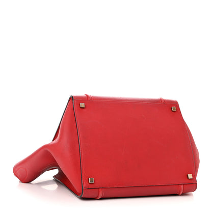 Celine Supple Calfskin Medium Phantom Luggage Red 4 of 12