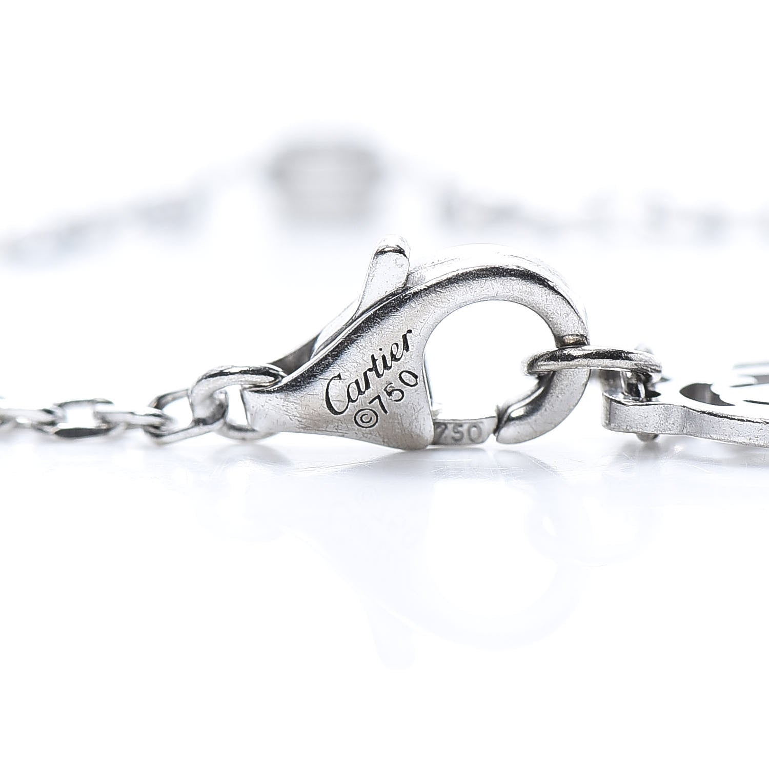 Cartier 18K White Gold Diamond SM D'Amour Bracelet 4 of 5