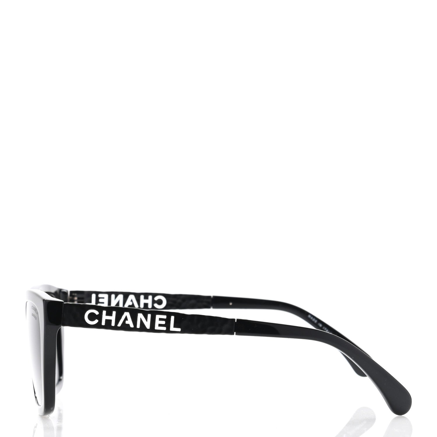 Chanel Acetate Metal Polarized Rectangle Sunglasses 5442 Black 3 of 7