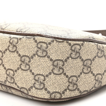 Gucci GG Supreme Monogram Textured Dollar Calfskin Small Ophidia Hobo Beige Ebony New Acero 10 of 11