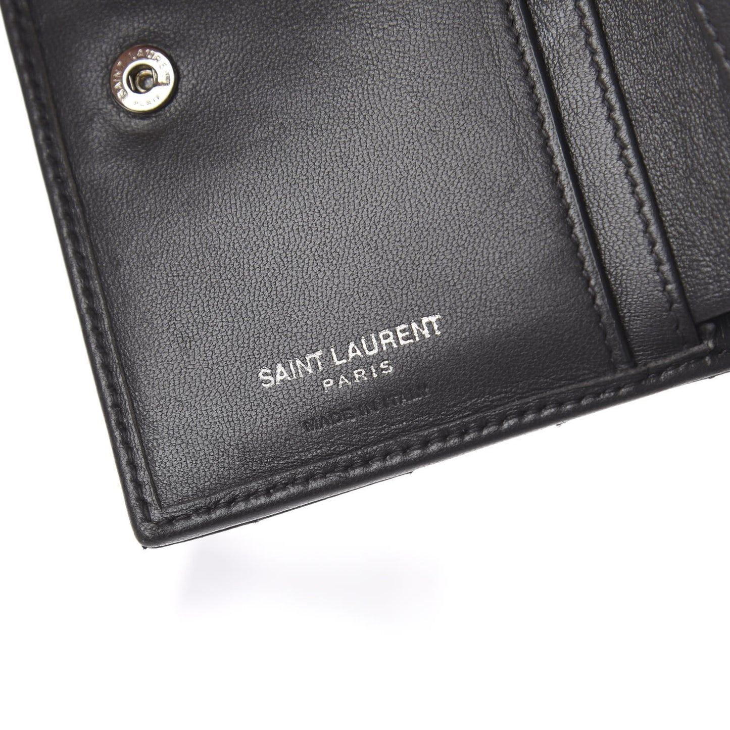 Lambskin Y Quilted Monogram Compact Loulou Wallet Asphalt