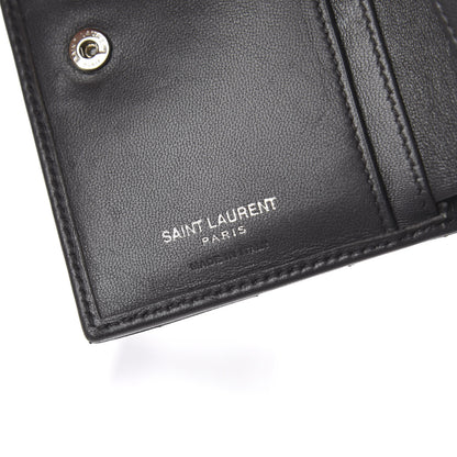 Saint Laurent Lambskin Y Quilted Monogram Compact Loulou Wallet Asphalt 5 of 5
