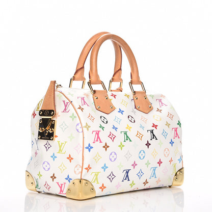 Louis Vuitton Monogram Multicolor Speedy 30 White 3 of 7