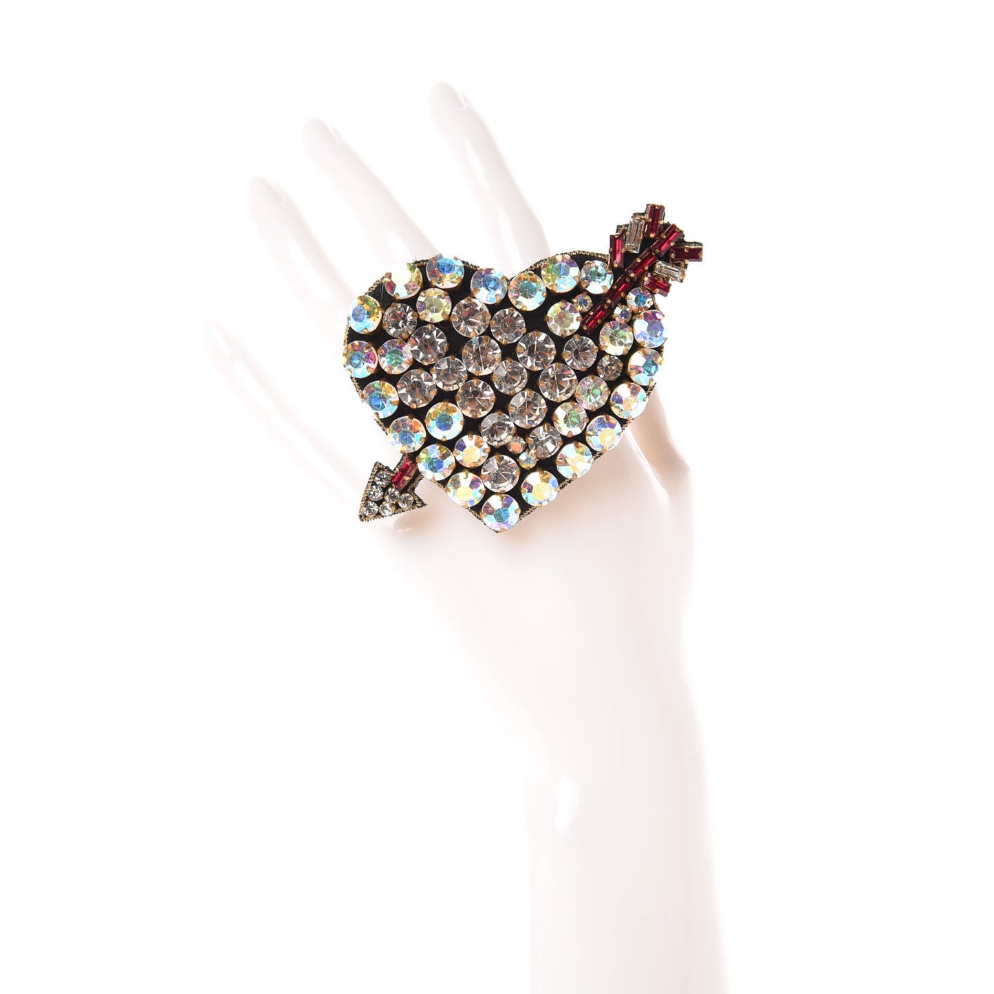 Web Crystal Heart Bracelet