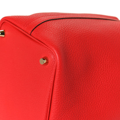 Hermes Taurillon Clemence Picotin Lock 18 PM Rouge De Coeur 11 of 12
