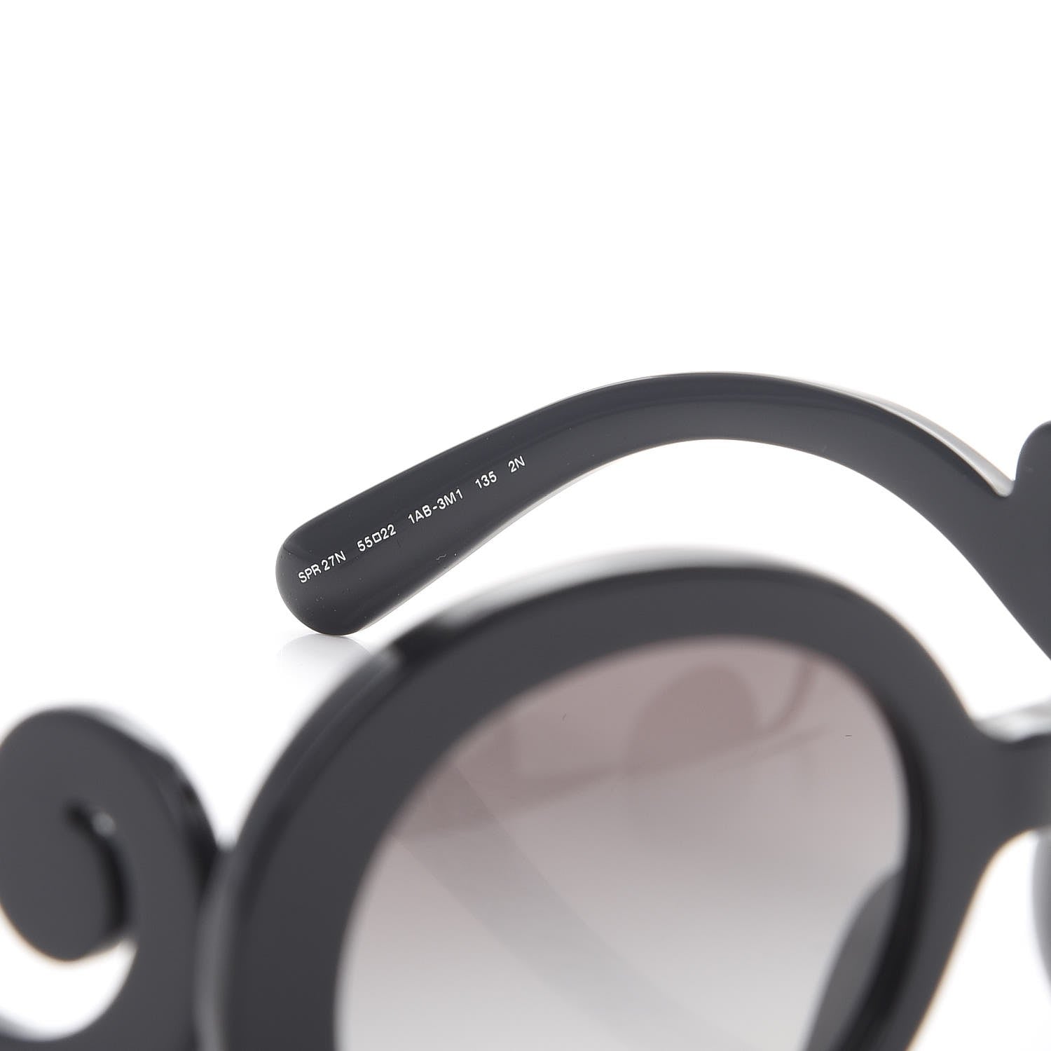 Prada Baroque Sunglasses SPR 27N Black 7 of 8