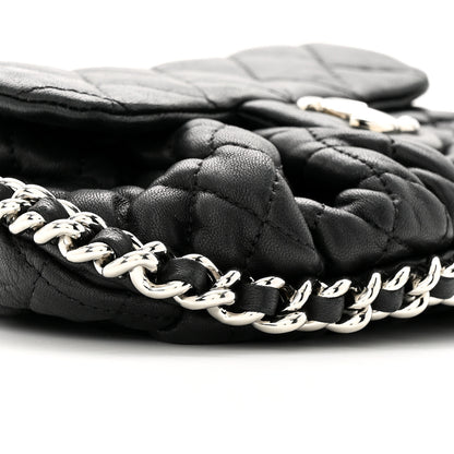 Chanel Washed Lambskin Quilted Mini Chain Around Flap Black 9 of 19