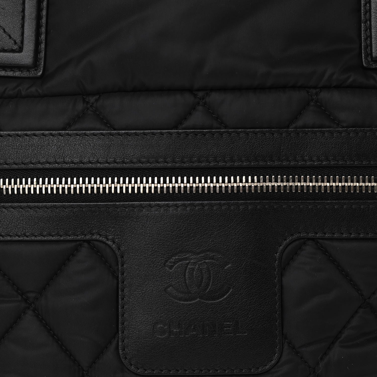 Chanel Nylon Quilted Small Coco Cocoon Tote Black 8 of 10
