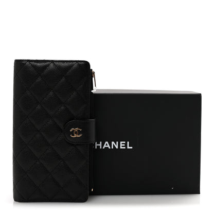 Chanel Caviar Quilted Long Zipped Wallet Black 9 of 9
