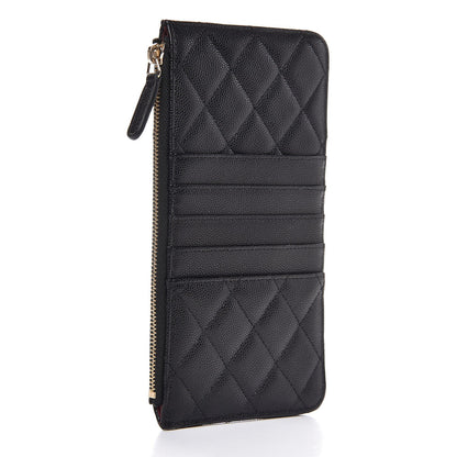 Chanel Caviar Quilted Classic Flat Wallet Pouch Black 3 of 8