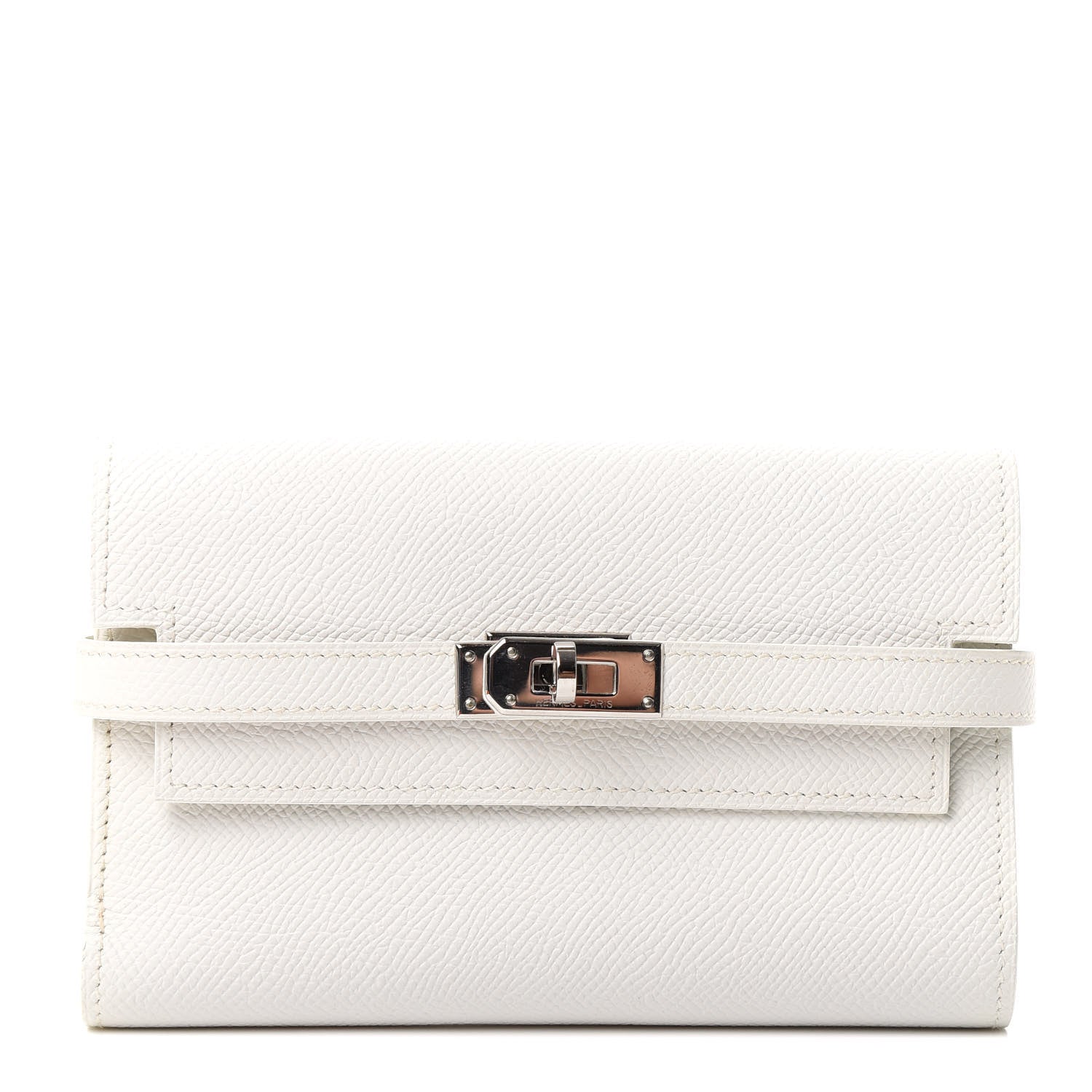 Hermes Epsom Medium Kelly Wallet White 1 of 6