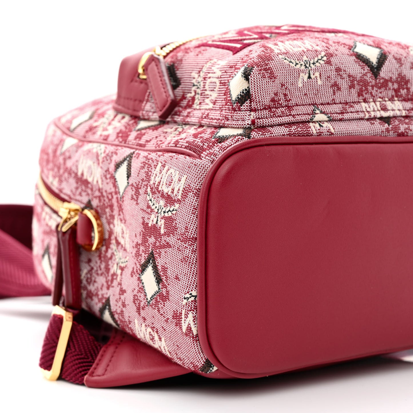 Jacquard Monogram Mini Backpack Red