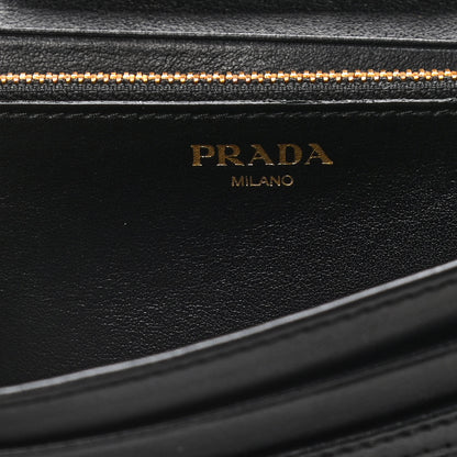 Prada Soft Calfskin Quilted Chain Wallet Black 6 of 17