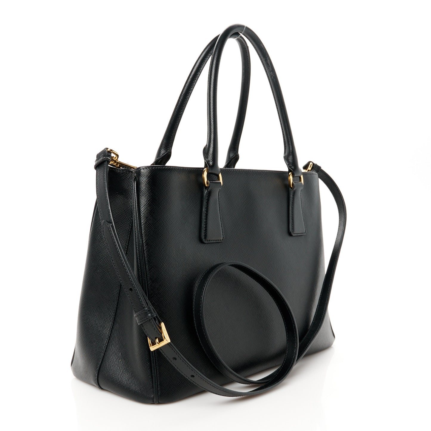 Saffiano Lux Medium Tote Black