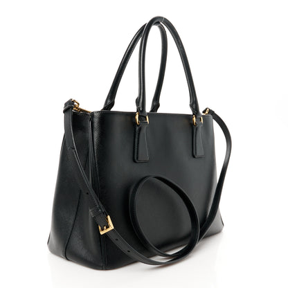 Prada Saffiano Lux Medium Tote Black 3 of 13