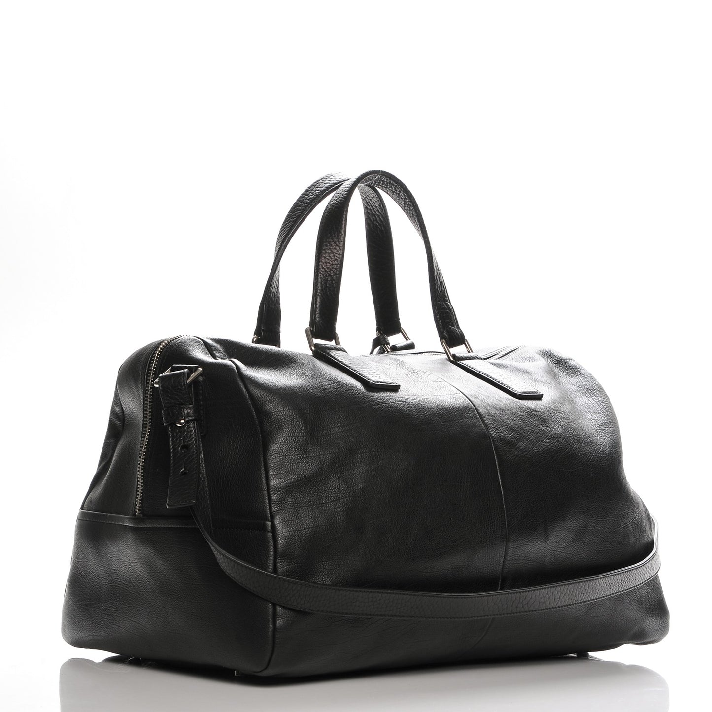 Calfskin Vavin Logo Strap Duffle Bag Black