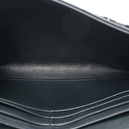 Christian Dior Oblique Saddle Chain Long Wallet Blue 6 of 10