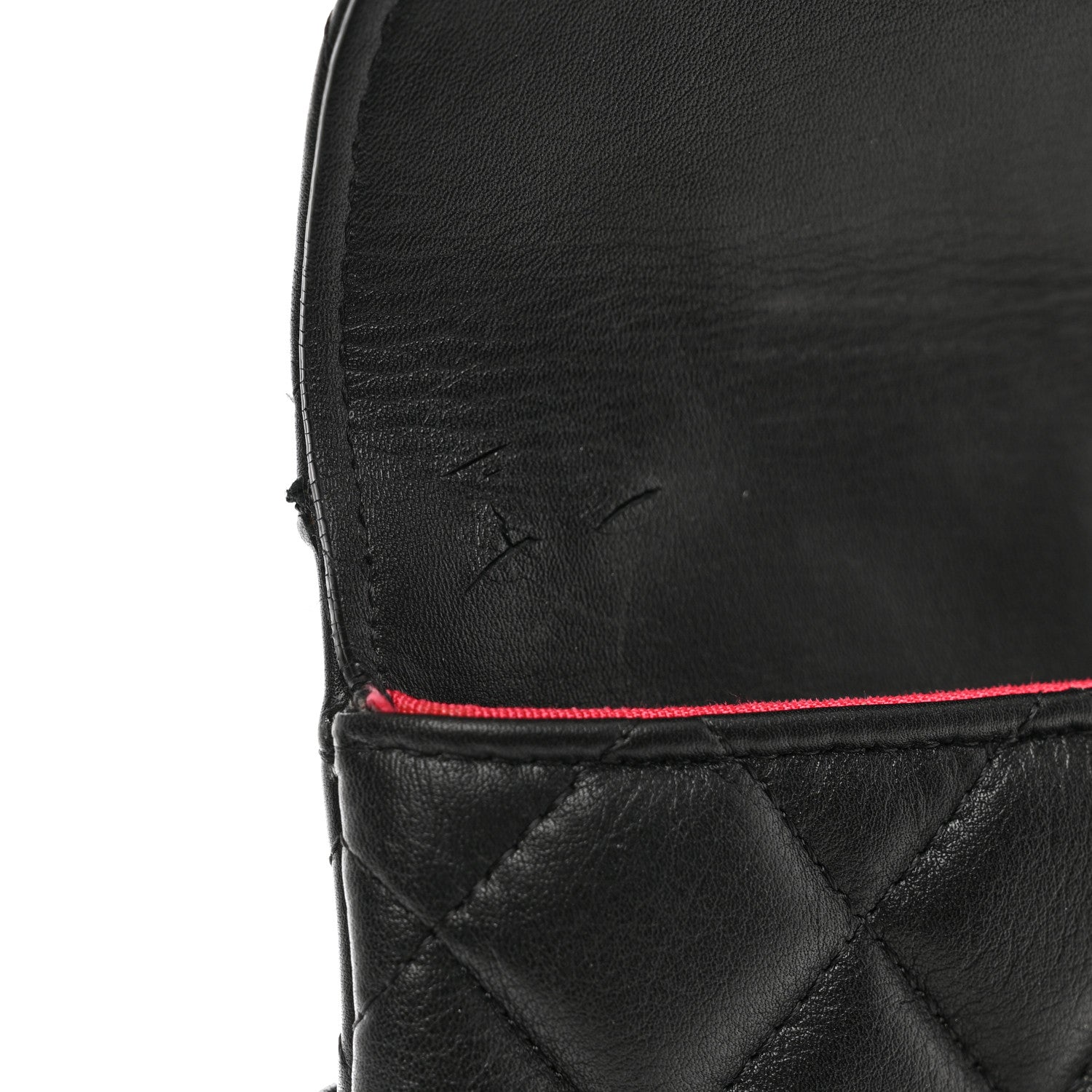 Chanel Calfskin Quilted Front Logo Enchained Clutch Black 9 of 10