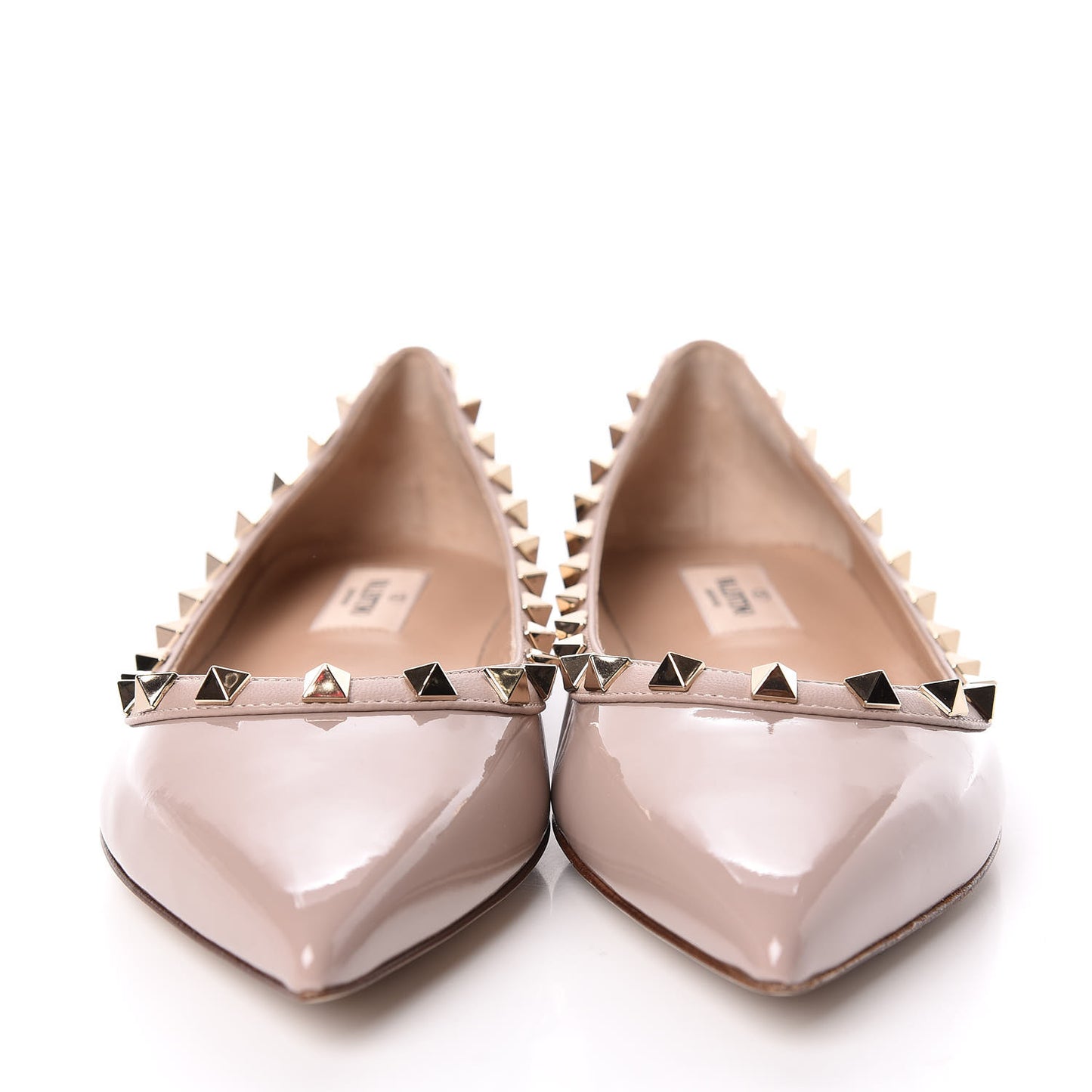Patent Rockstud Ballerina Flats 37.5 Poudre