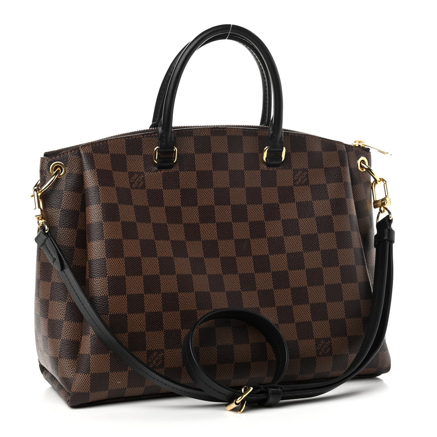 Louis Vuitton Damier Ebene Odeon Tote MM Black 3 of 14