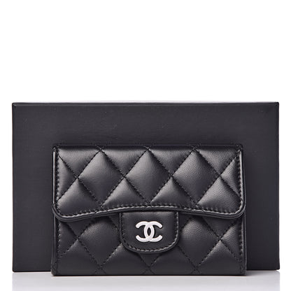Chanel Lambskin Quilted Flap Card Holder Black 9 of 9