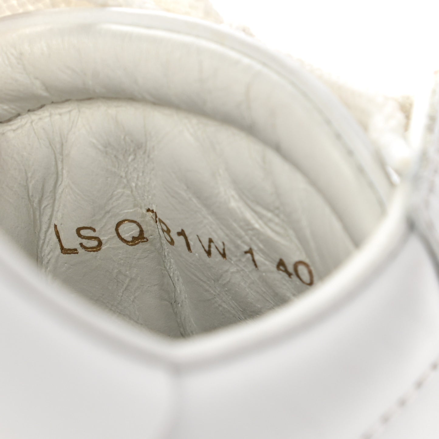 Calfskin Mens Rockstud Open Sneakers 40.5 White Grey