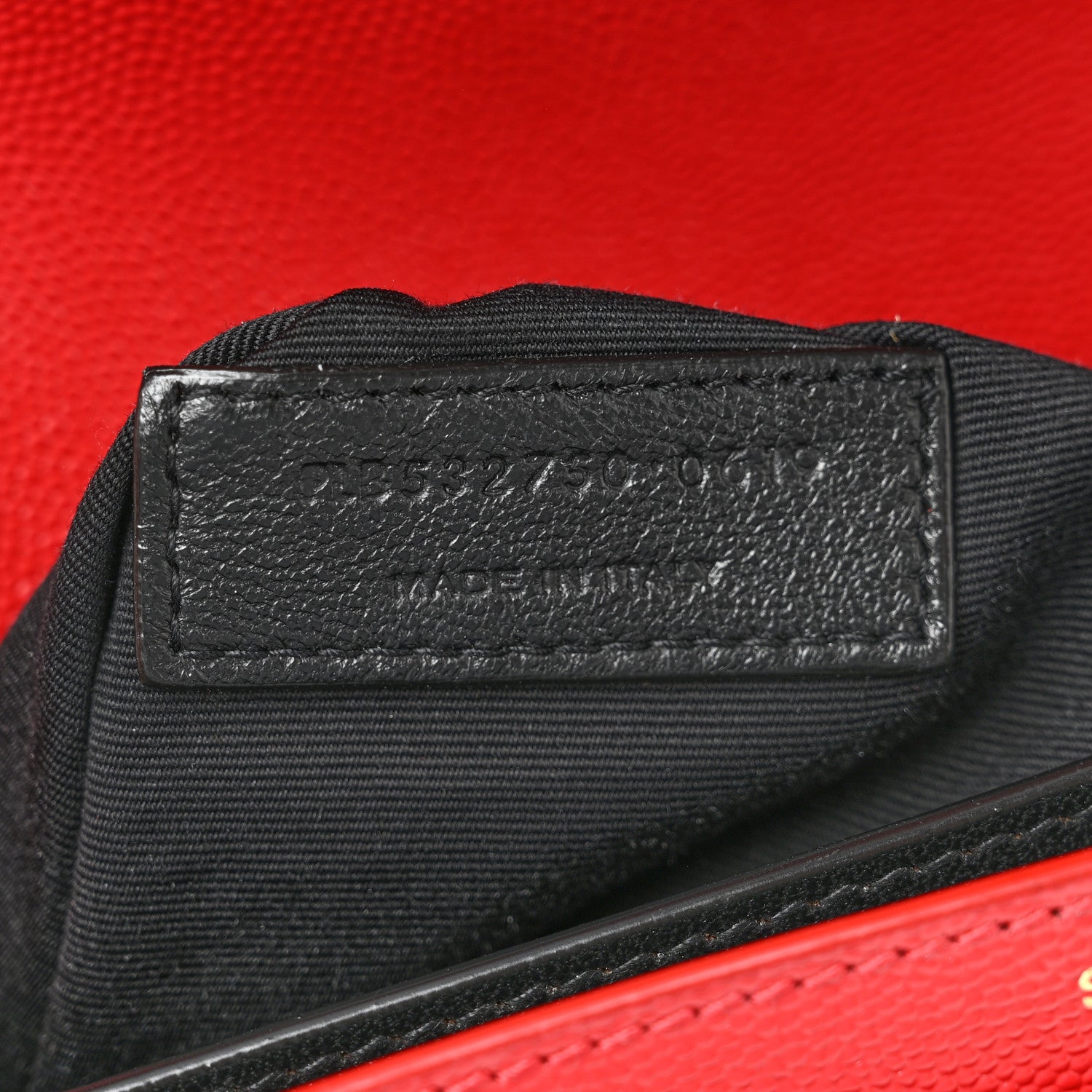 Saint Laurent Grain De Poudre Monogram Cassandra Clasp Bag Red 7 of 14