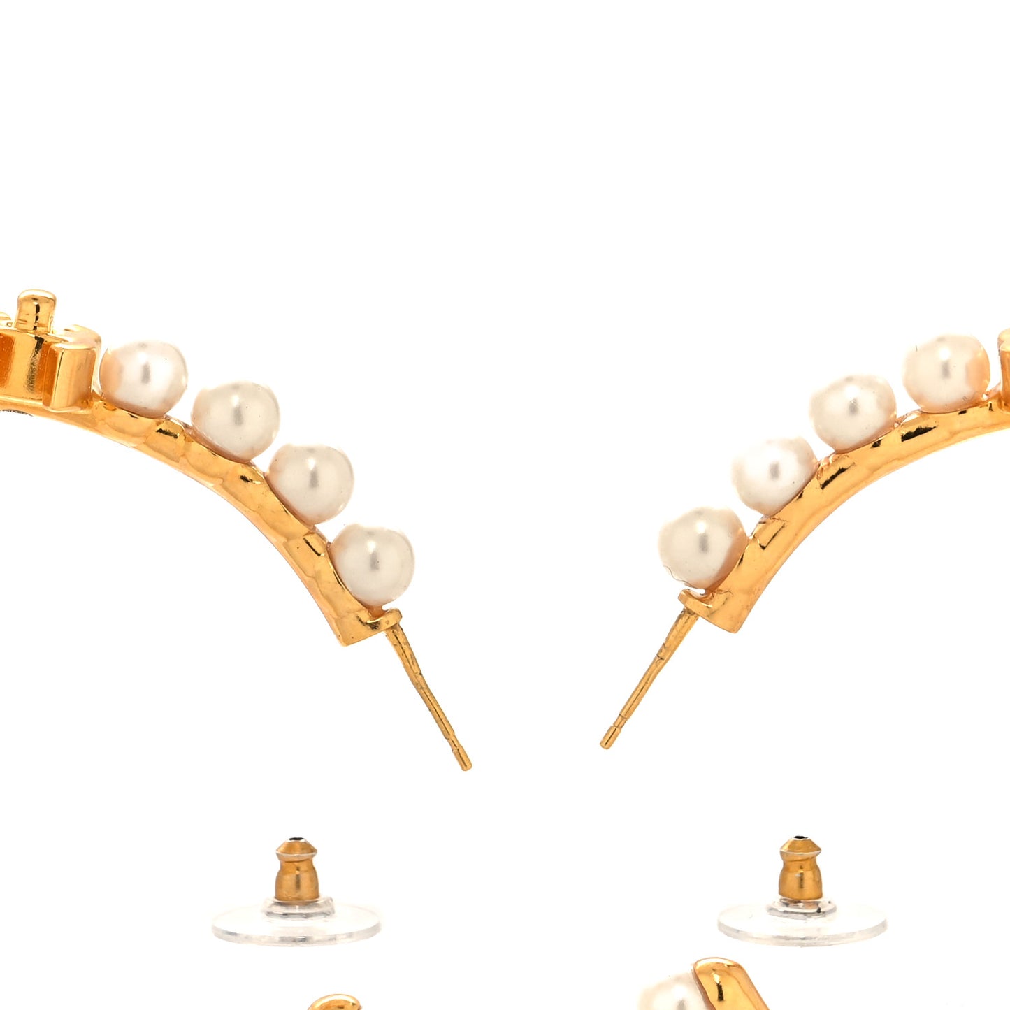 Pearl CC More Is More Hoop Earrings Gold