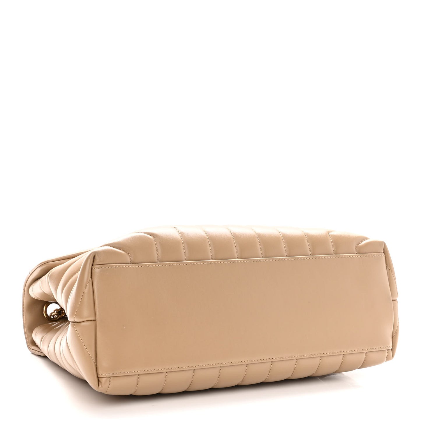 Calfskin Y Quilted Monogram Medium Loulou Chain Satchel Dark Beige