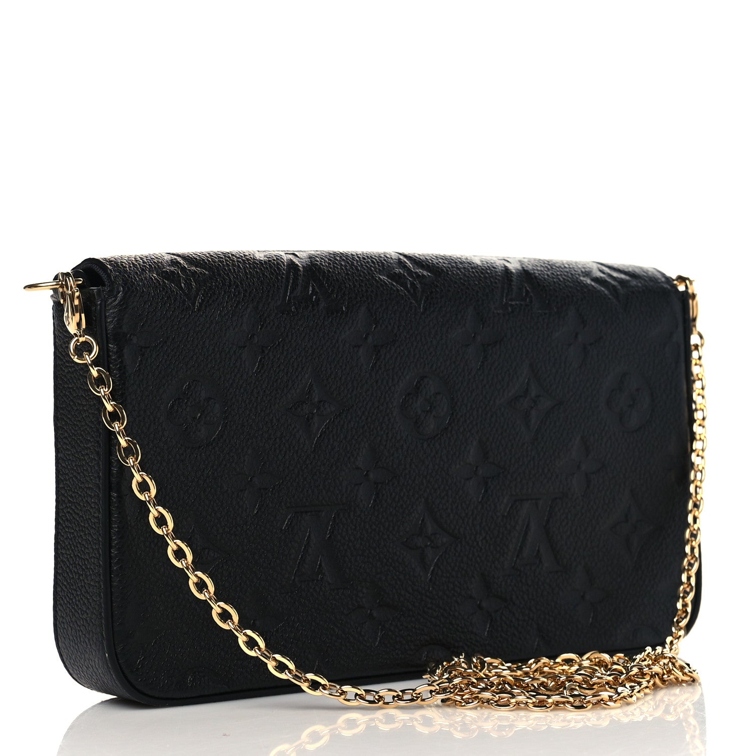 Louis Vuitton Empreinte Pochette Felicie Chain Wallet Black 4 of 7