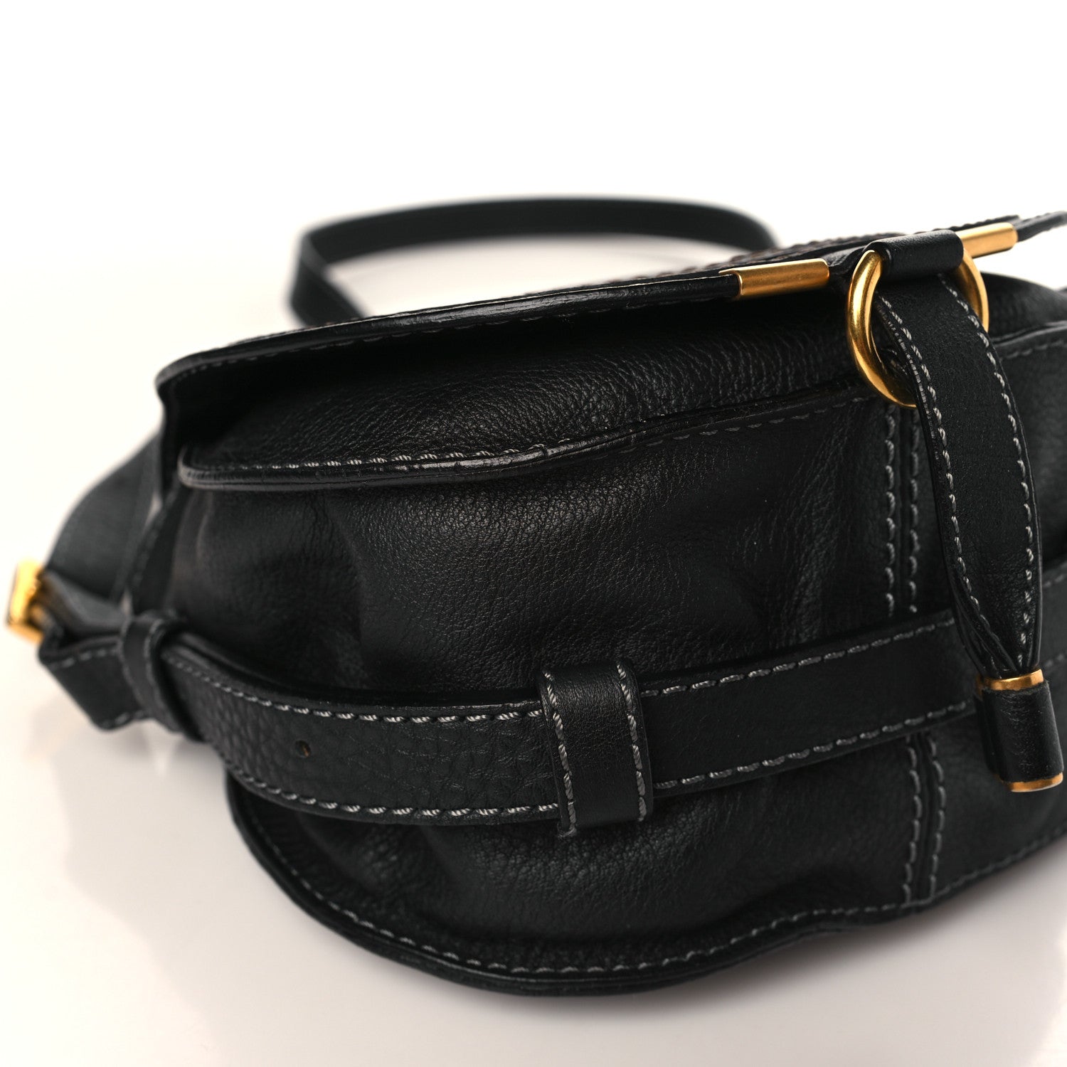 Chloe Calfskin Mini Marcie Round Crossbody Bag Black 8 of 10