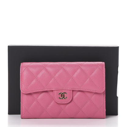 Chanel Caviar Quilted Small Flap Wallet Pink 9 of 9