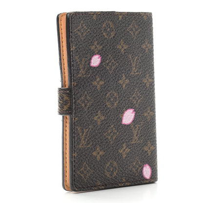 Louis Vuitton Monogram Cherry Blossom Carnet de Bal Mini Agenda Cover Brown 3 of 7