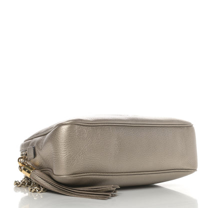 Gucci Metallic Pebbled Calfskin Small Soho Bowler Golden Beige 3 of 4