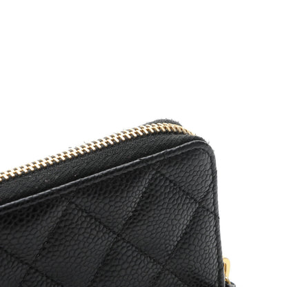 Chanel Caviar Quilted Zip Coin Purse Black 8 of 10