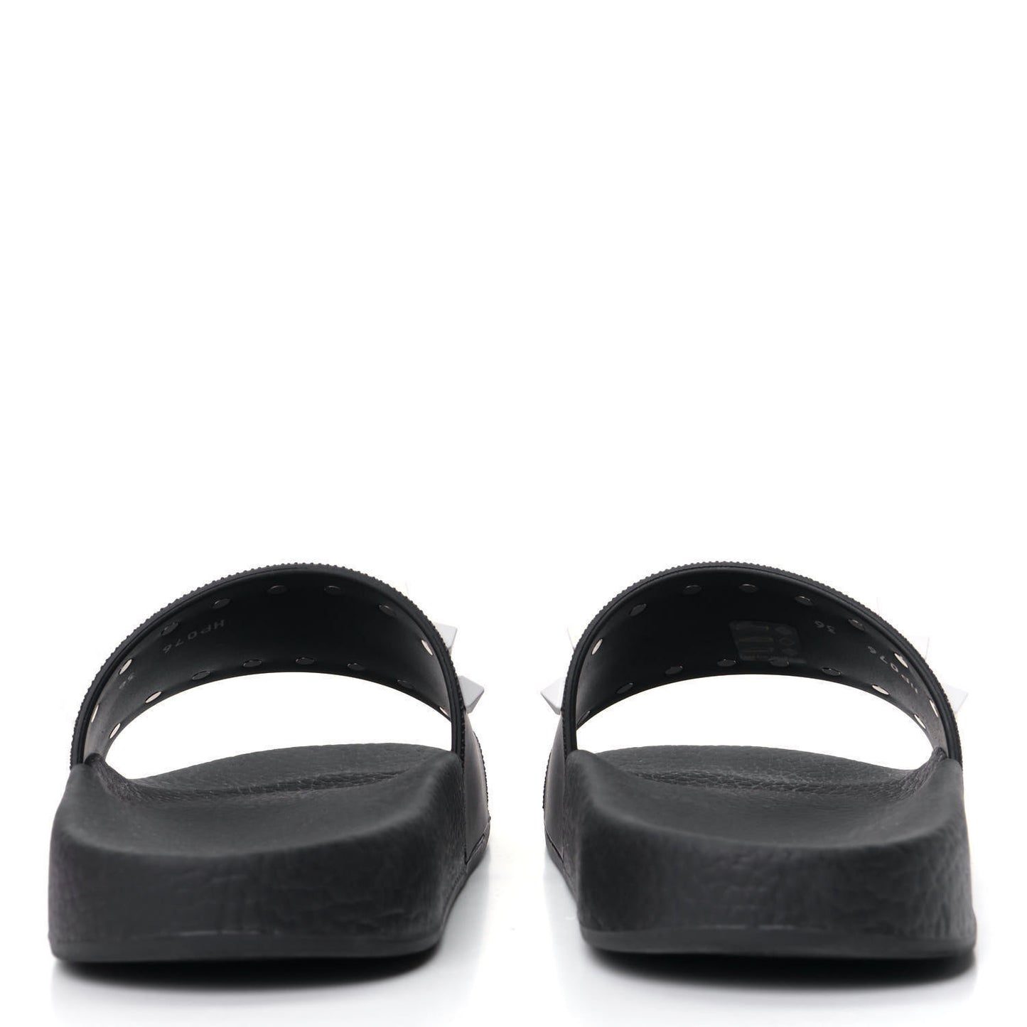 Rubber Rockstud Slide Sandals 36 Black