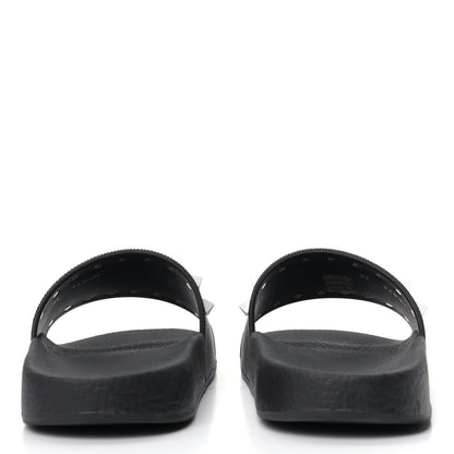 Valentino Garavani Rubber Rockstud Slide Sandals 36 Black 3 of 5
