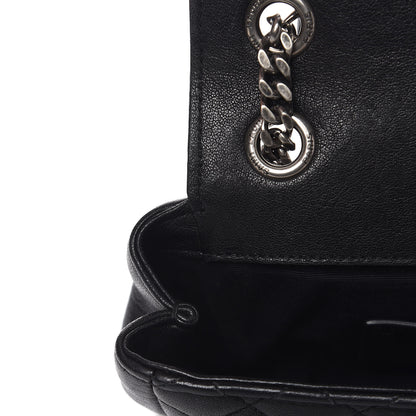 Saint Laurent Sheepskin Tri-Quilt Monogram Medium College Bag Black 10 of 18