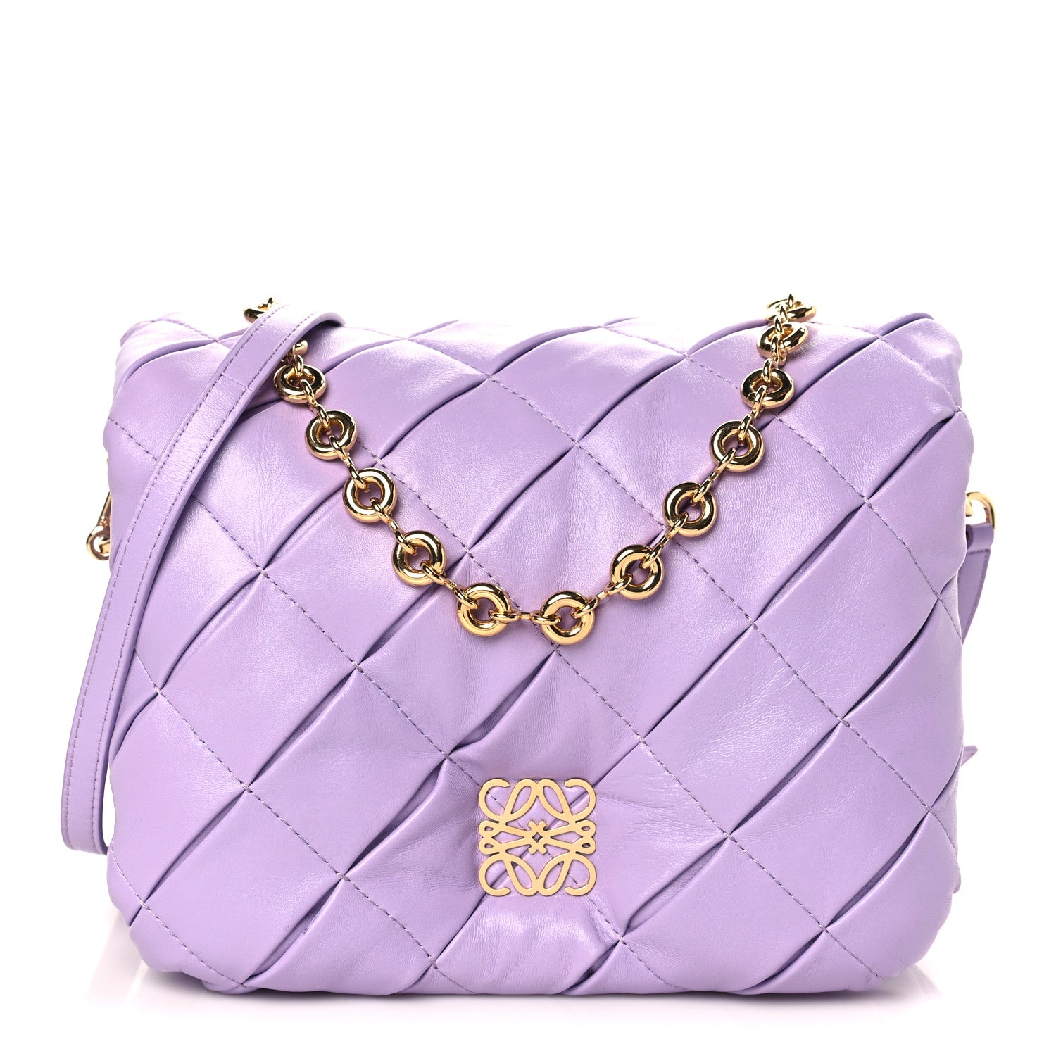 Loewe Lambskin Pleated Goya Puffer Bag Light Mauve 1 of 9