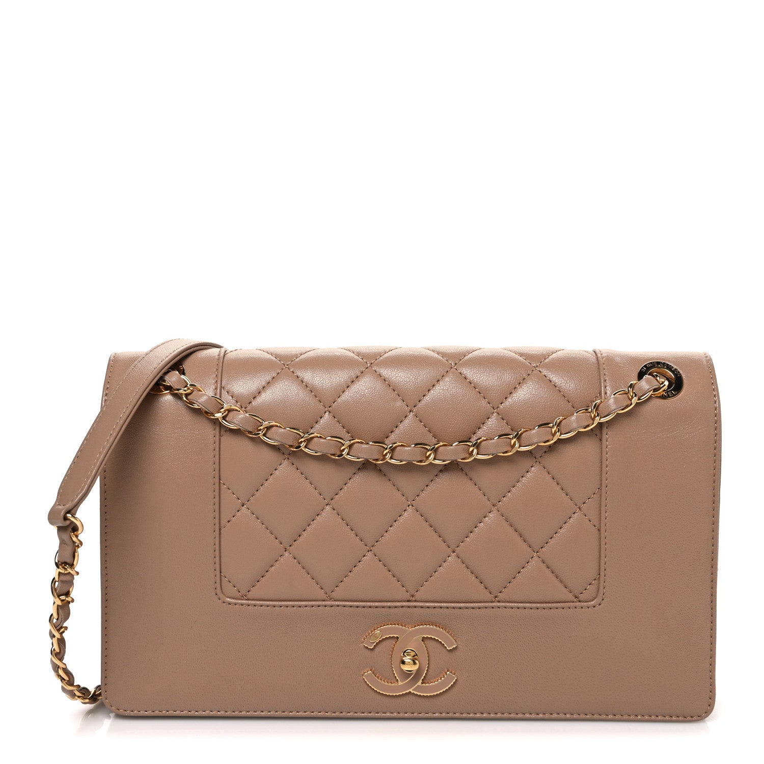 Chanel Sheepskin Quilted Vintage Mademoiselle Flap Beige 1 of 11