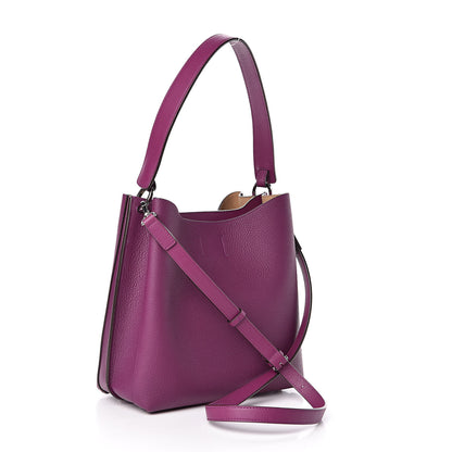 MCM Grained Calfskin Medium Milla Hobo Purple 3 of 8