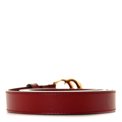 Gucci Plutone Calfskin Double G 20mm Belt 90 36 New Cherry Red 2 of 4