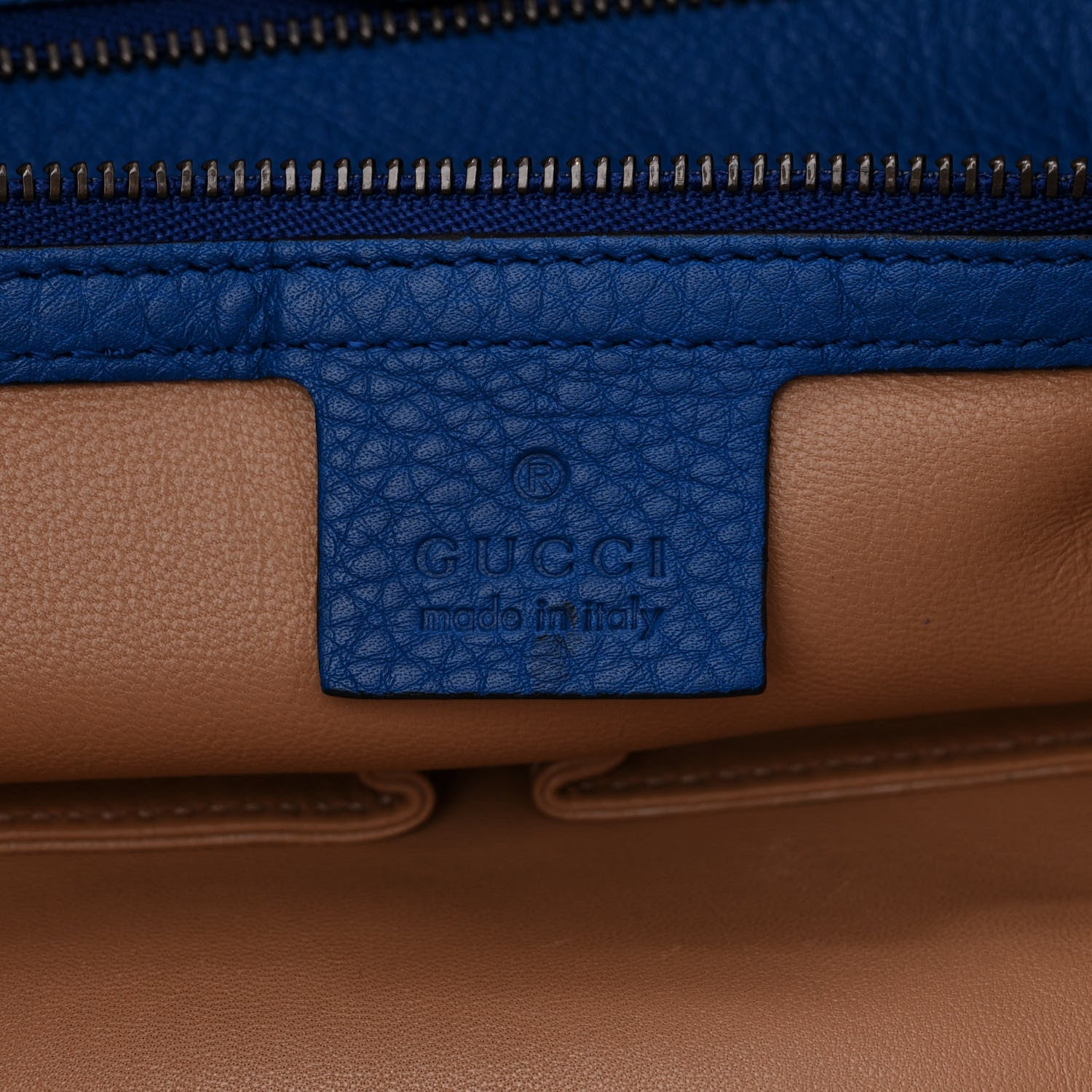 Gucci Suede Bamboo Fringe Small Shopper Tote Blue 6 of 12