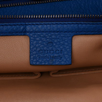 Gucci Suede Bamboo Fringe Small Shopper Tote Blue 6 of 12