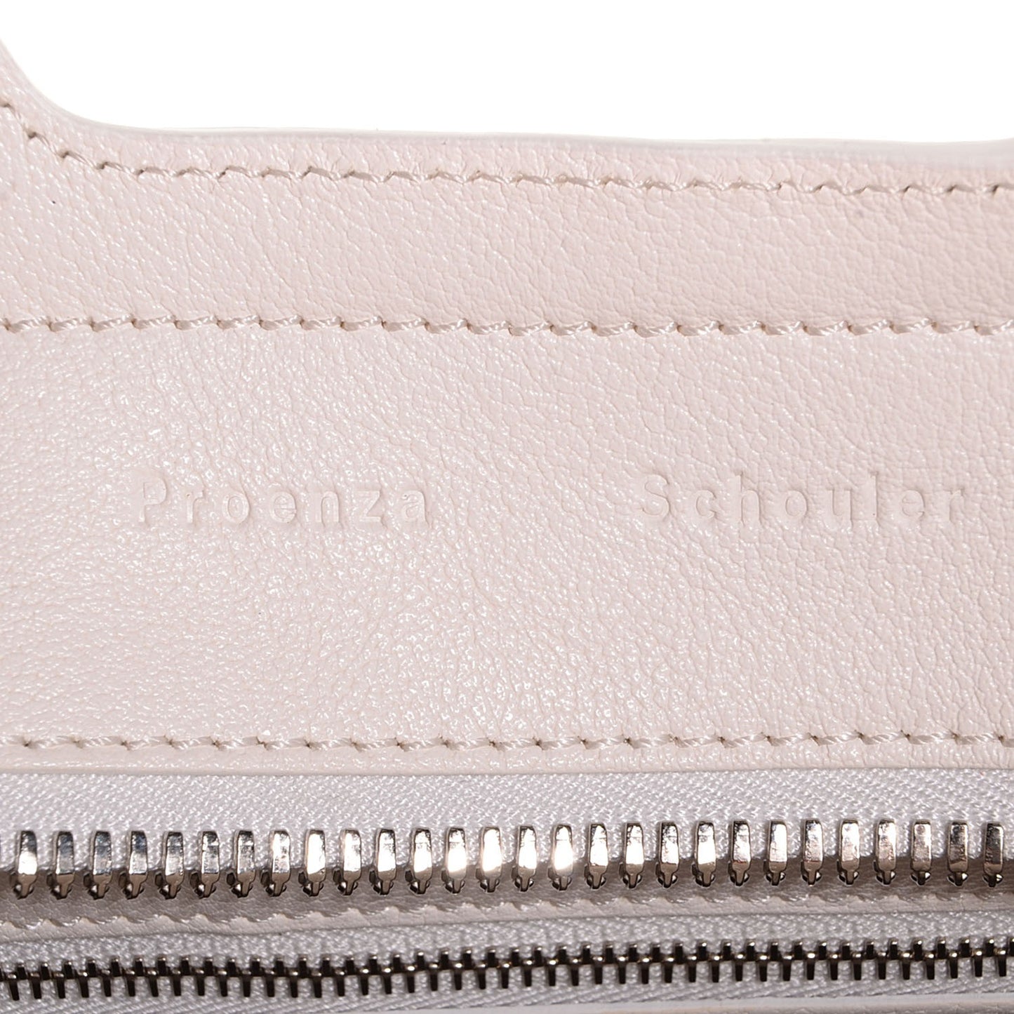 Smooth Calfskin PS13 Small Bi-Color Satchel Caramel White